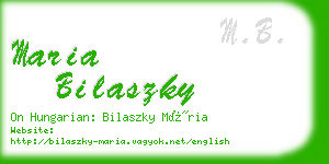 maria bilaszky business card